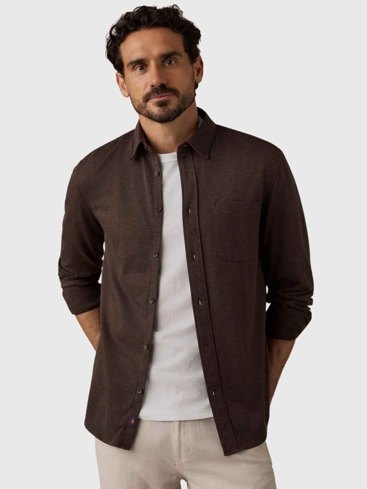 Faherty Brand Men's Coastline Knit Shirt - Saint Bernard
