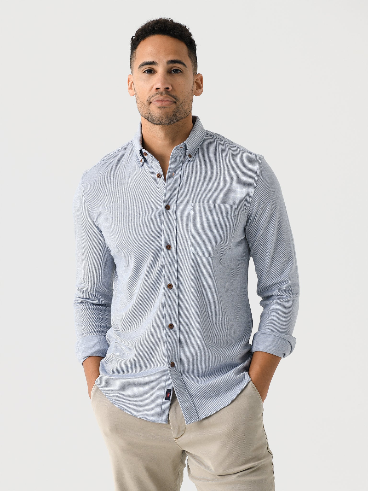 Faherty Brand Men's Coastline Knit Shirt - Saint Bernard