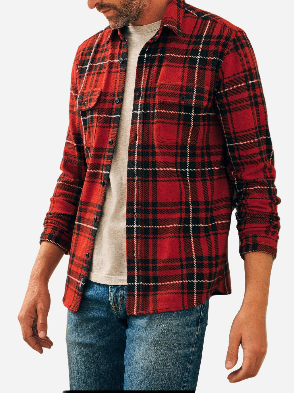 Faherty Brand Men's Legend Sweater Shirt - Saint Bernard
