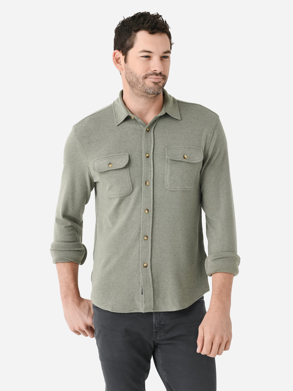 Faherty Brand Men's Legend Sweater Shirt - Saint Bernard