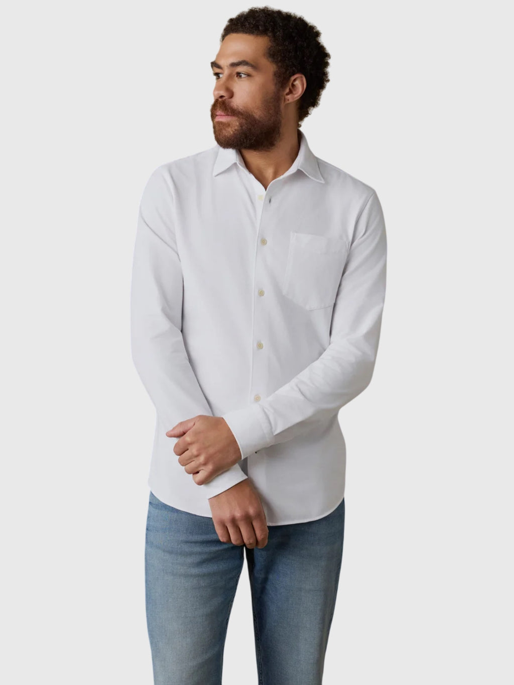 Faherty Brand Men's Costa Piqué Shirt - Saint Bernard
