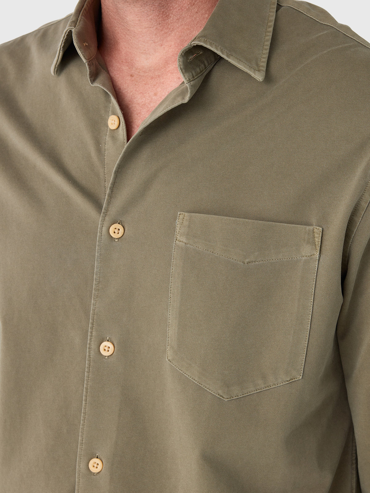 Faherty Brand Men's Costa Piqué Shirt - Saint Bernard