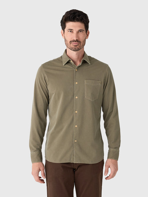 Faherty Brand Men's Costa Piqué Shirt - Saint Bernard
