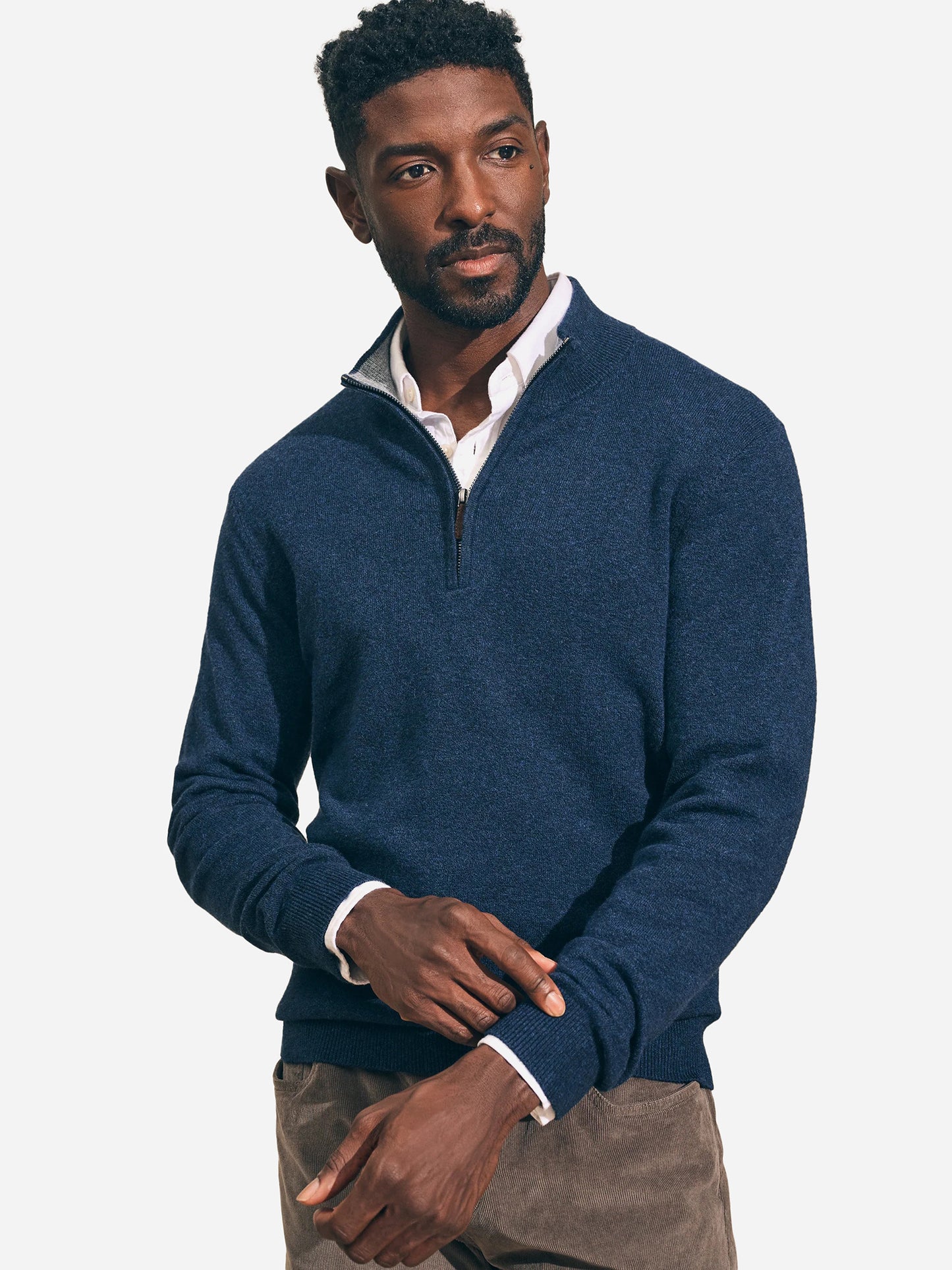 Faherty Brand Men's Jackson Quarter-Zip Sweater