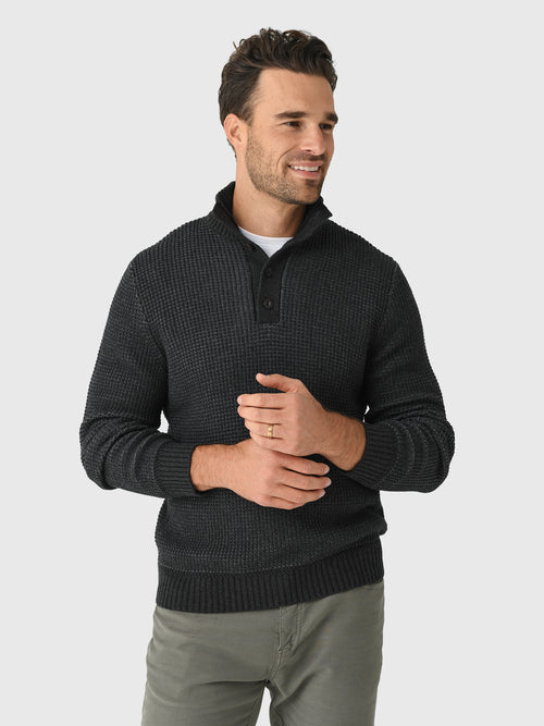 Faherty Brand Men's Quarter Button Sweater