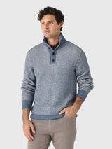 Faherty Brand Men's Quarter Button Sweater - Saint Bernard
