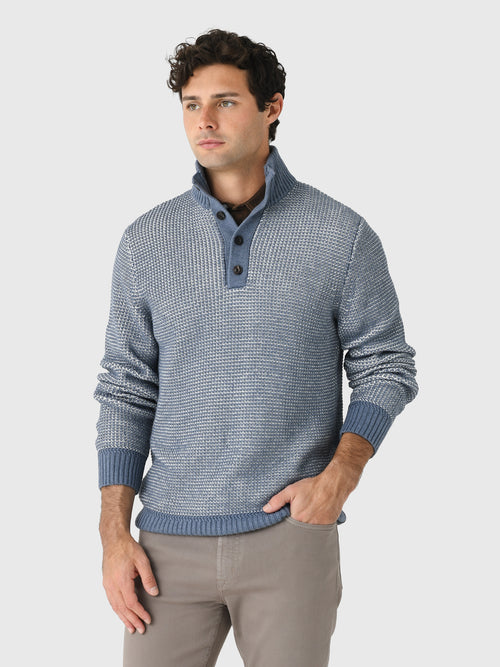 Faherty Brand Men's Quarter Button Sweater
