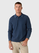 Faherty Brand Men's Lightweight Sunwashed Sweater Polo - Saint Bernard