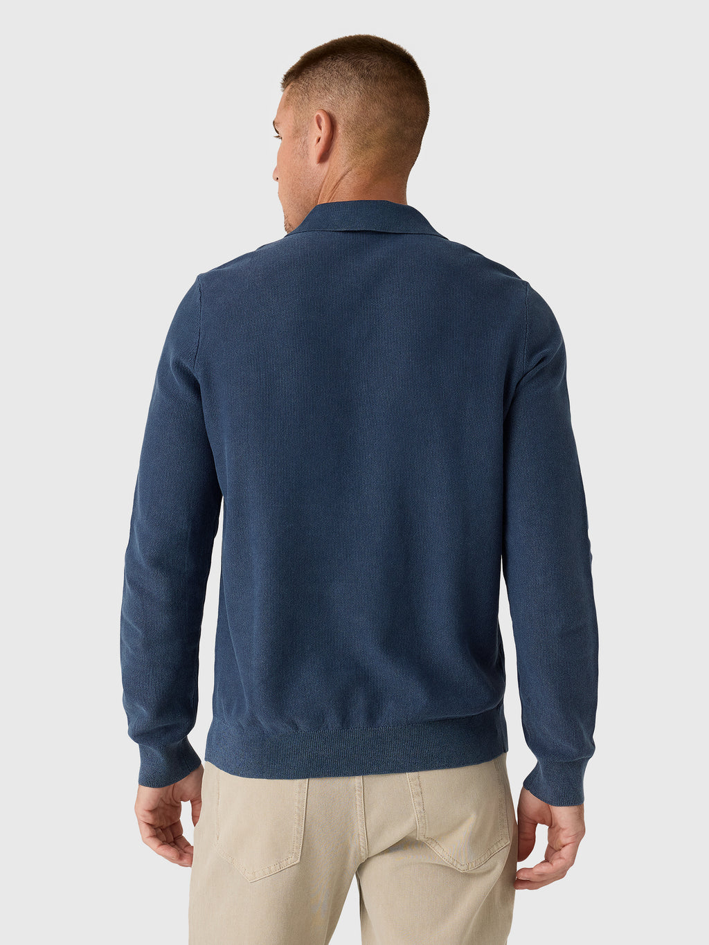 Faherty Brand Men's Lightweight Sunwashed Sweater Polo - Saint Bernard