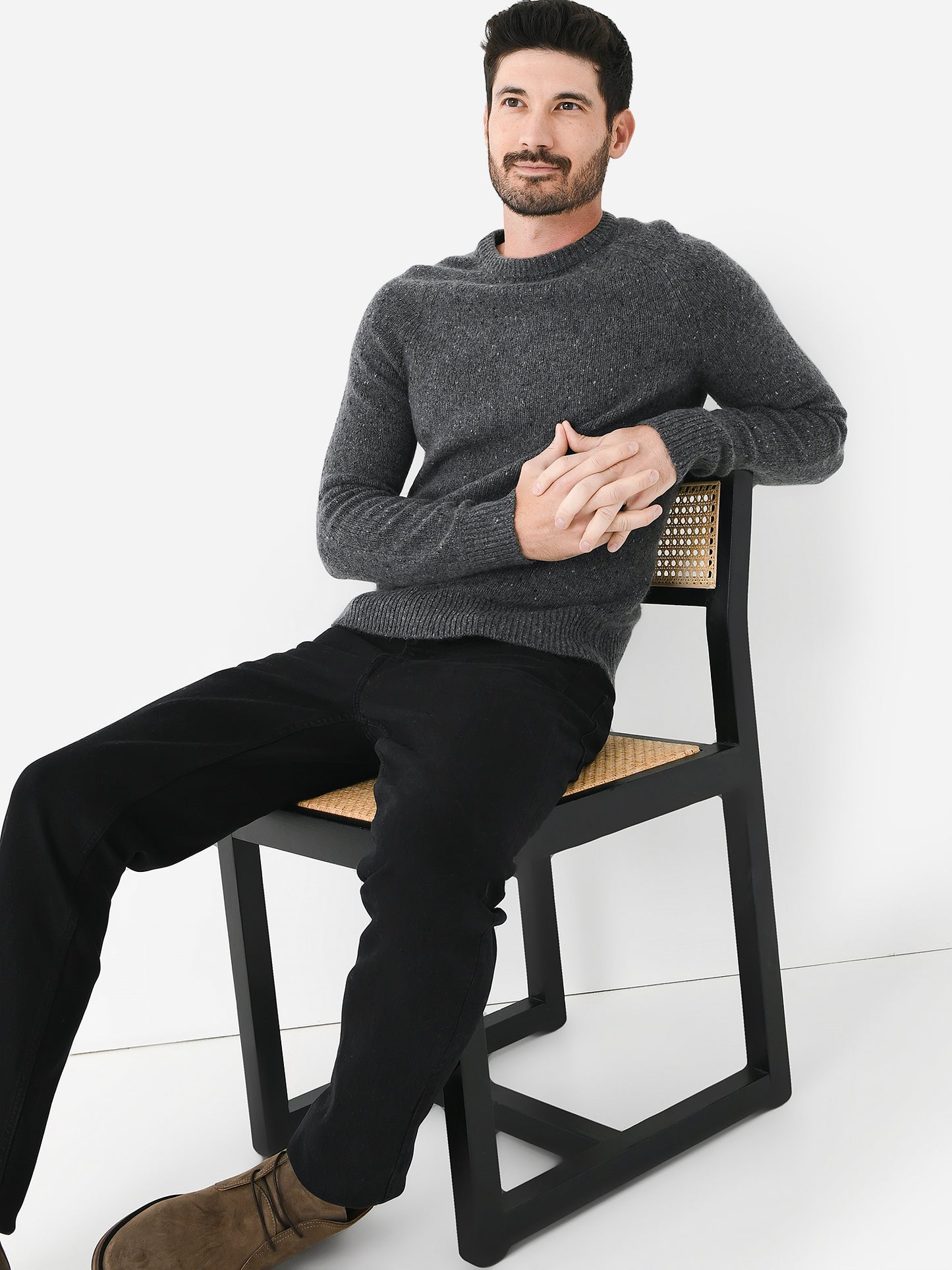 Faherty Brand Men's Donegal Wool Crew - Saint Bernard