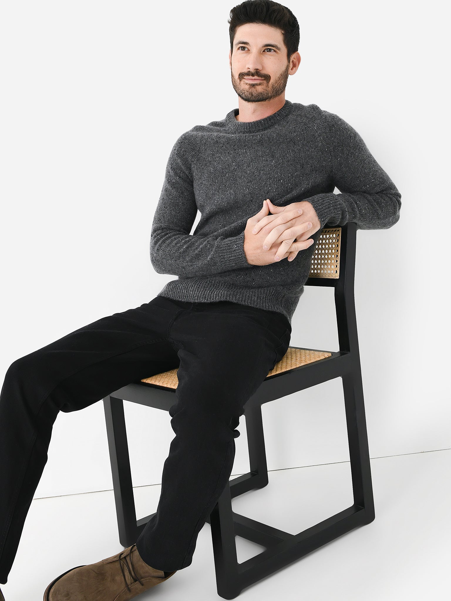 Faherty Brand Men's Donegal Wool Crew - Saint Bernard