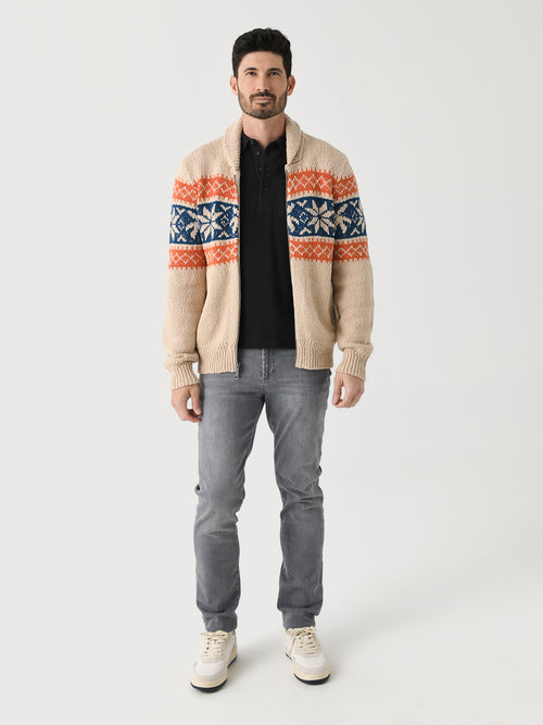 Faherty Brand Men's Surf To Snow Zip Cardigan