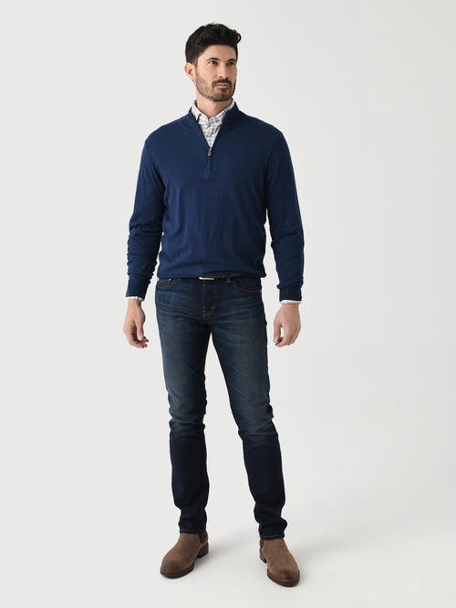 Faherty Brand Men's Movement Quarter-Zip Sweater