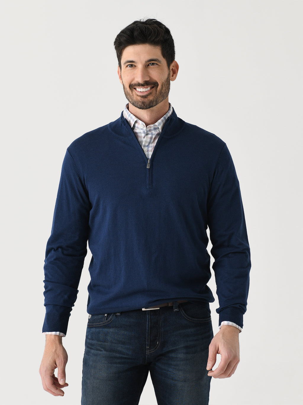 Faherty Brand Men's Movement Quarter-Zip Sweater - Saint Bernard