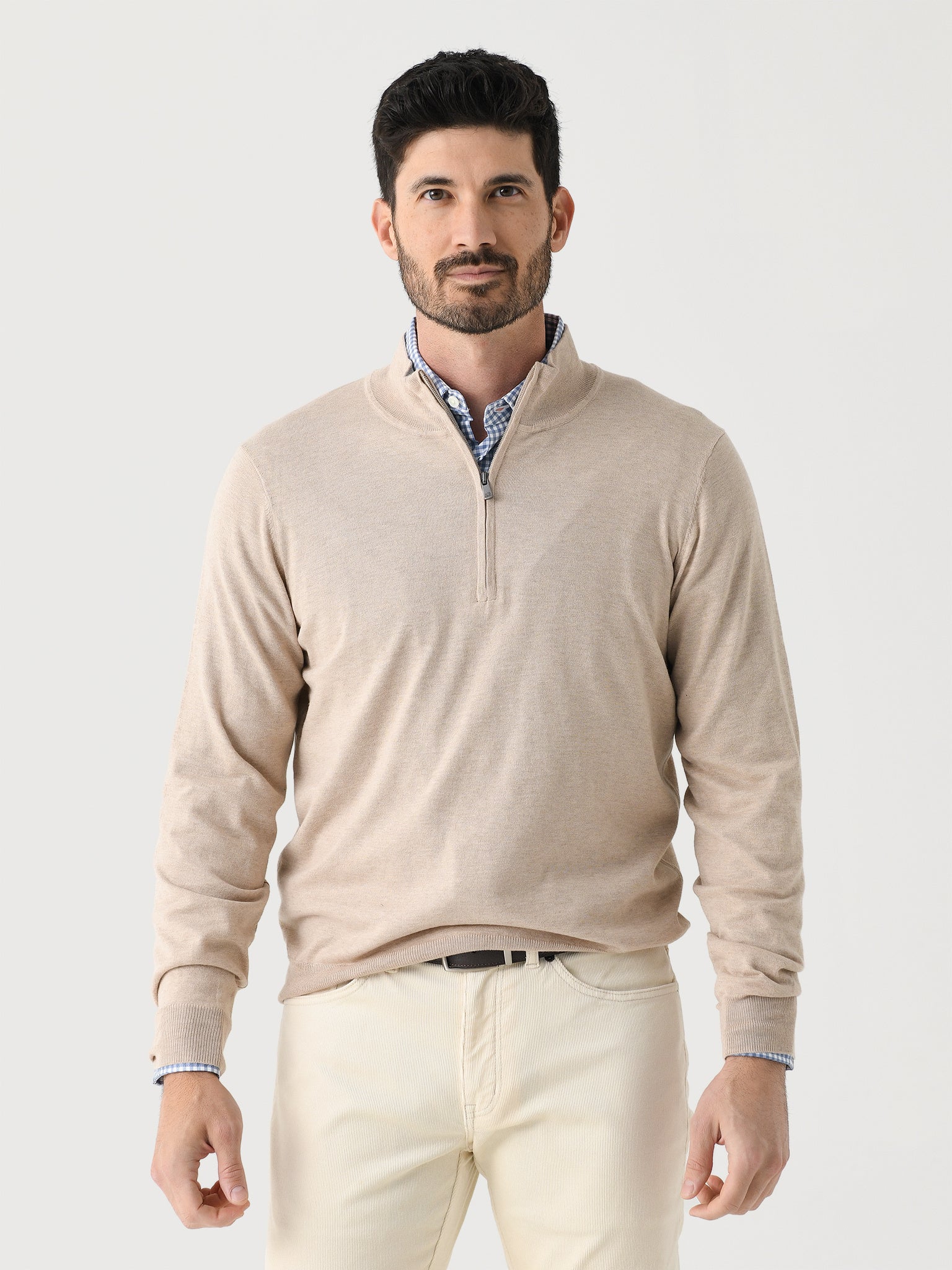 Faherty Brand Men's Movement Quarter-Zip Sweater - Saint Bernard