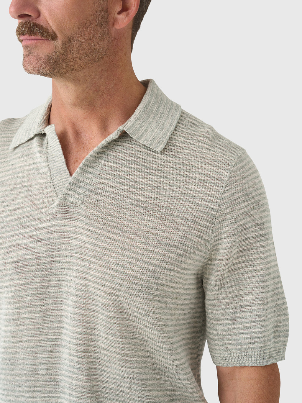 Faherty Brand Men's Short-Sleeve Linen Sweater Polo - Saint Bernard