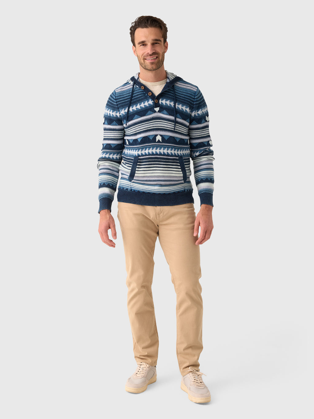 Faherty Brand Men's Indigo Hoodie - Saint Bernard