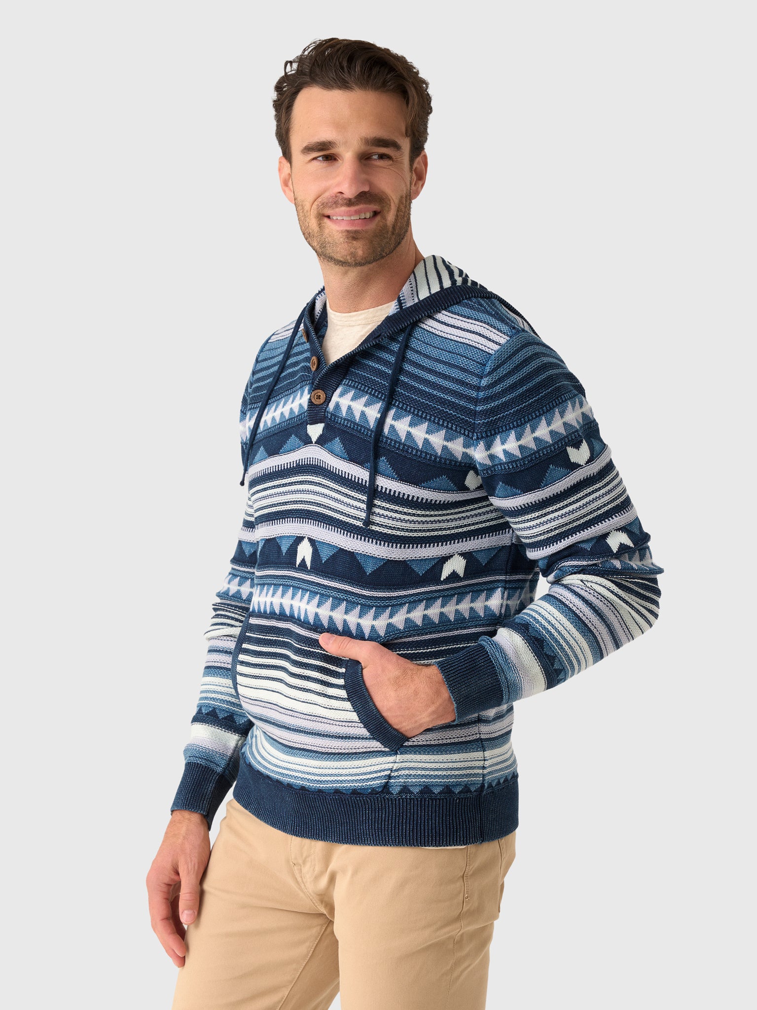 Faherty Brand Men's Indigo Hoodie - Saint Bernard