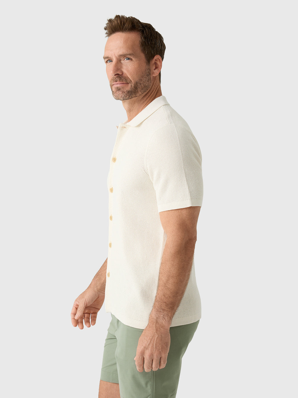 Faherty Brand Men's Short Sleeve Sunwashed Sweater Shirt - Saint Bernard