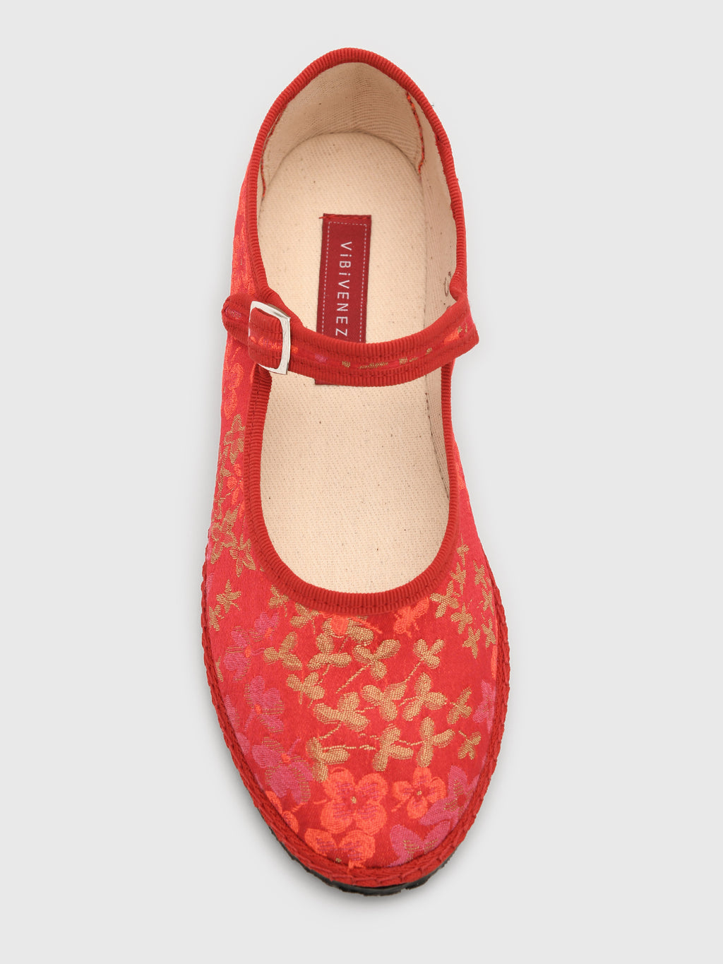 Vibi Venezia Women's Mary Jane Jacquard Flat - Saint Bernard
