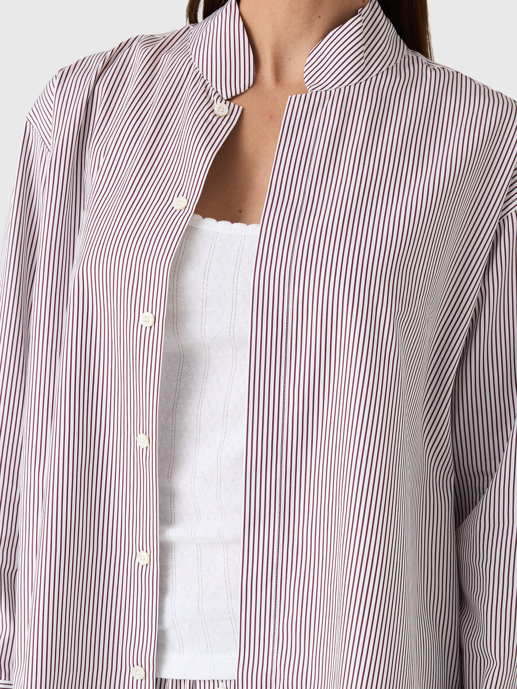 Comme Si Women's Mandarin Collar Tunic - Saint Bernard