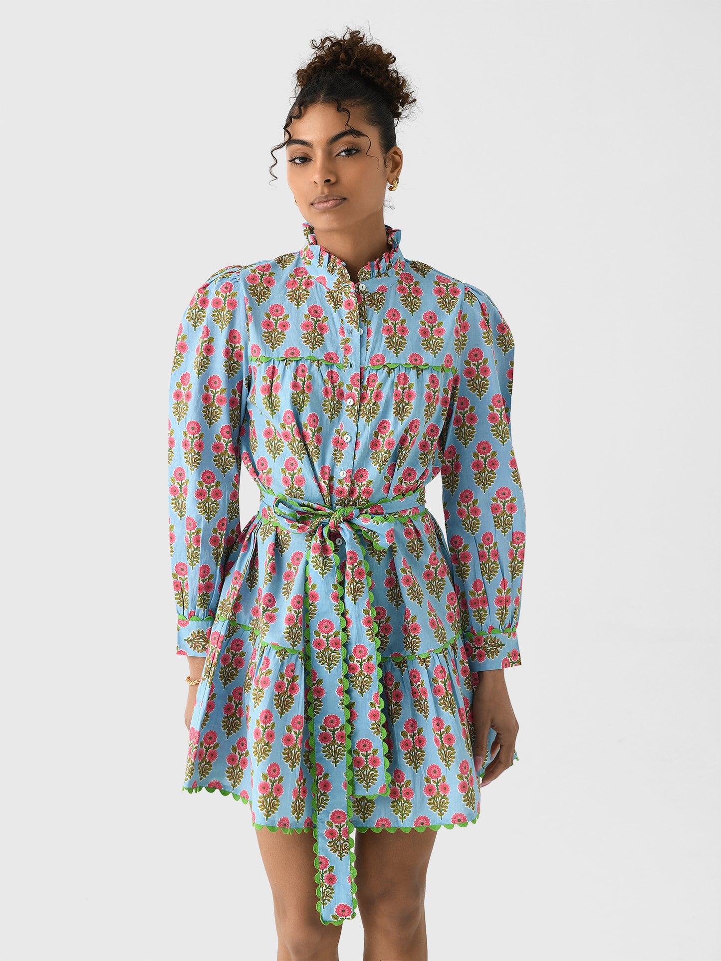 Pink City Prints Women's Margot Mini Dress - Saint Bernard