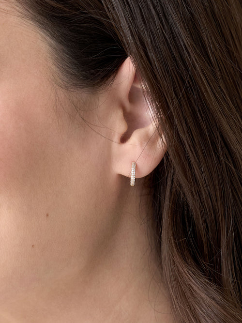 Francie B. Mini Diamond Hoop Earrings