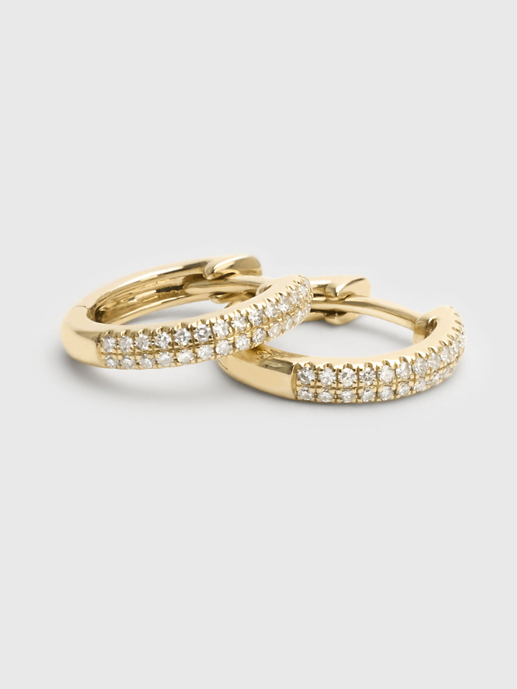 Francie B. Mini Diamond Hoop Earrings - Saint Bernard