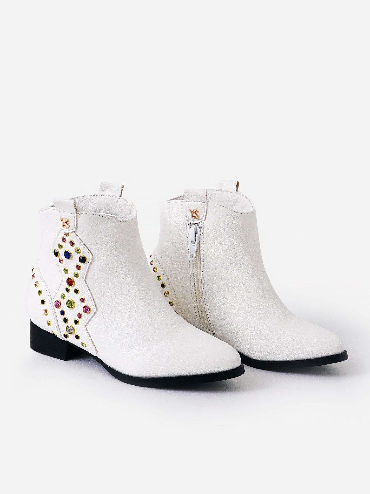 Yosi Samra Girls' Miss Dallas Gem Western Boot - Saint Bernard