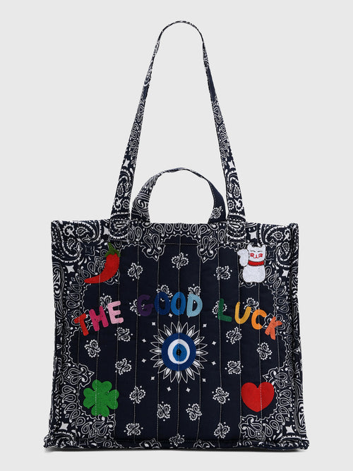 Call It By Your Name Medium Quilted Tote Bag - Saint Bernard