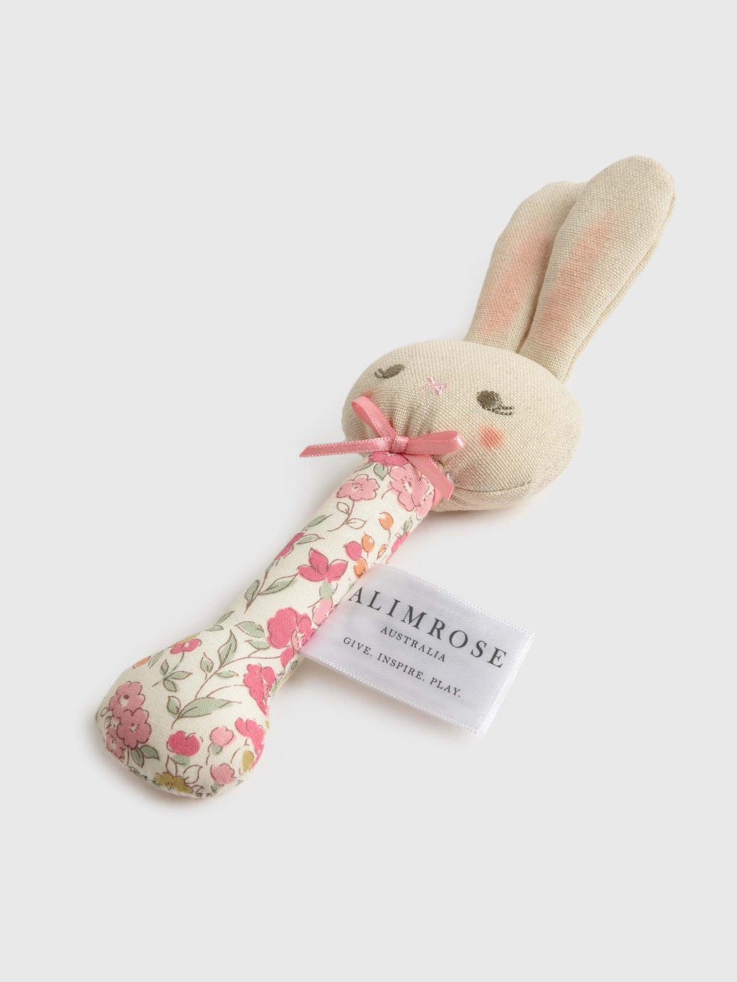 Alimrose Baby Bunny Stick Rattle - Saint Bernard