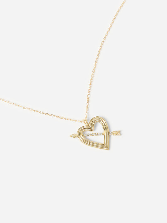 Adina Reyter Women's Pavé Open Heart Arrow Necklace