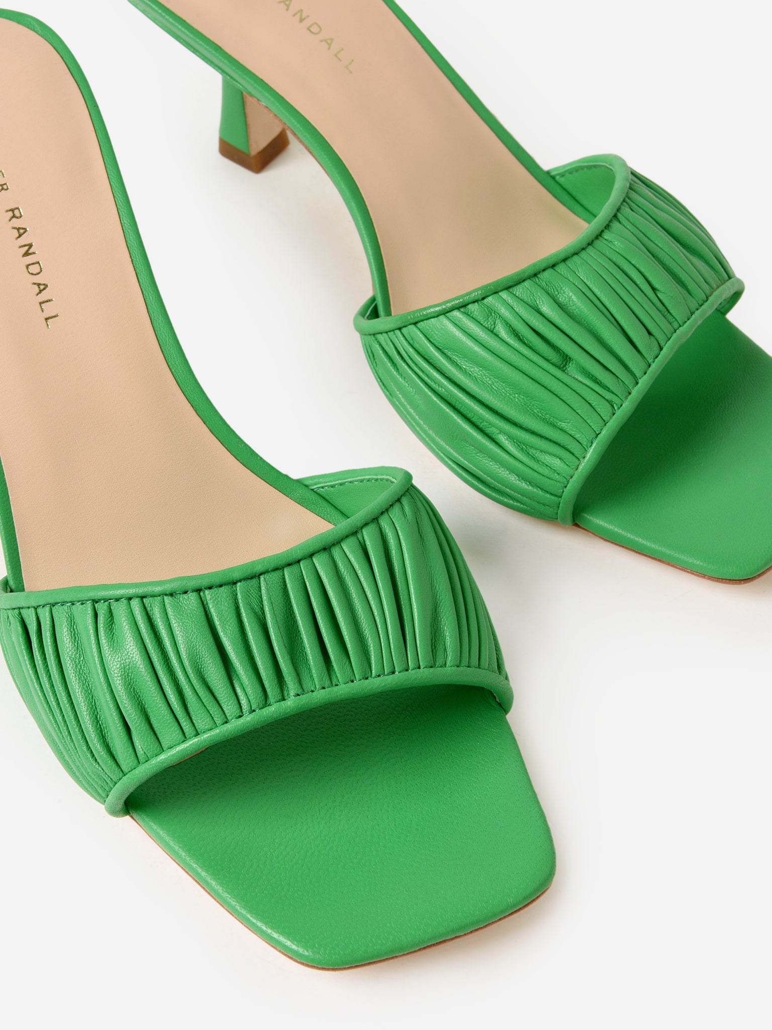 Loeffler Randall Women's Naima Leather Mid-Heel Mule - Saint Bernard