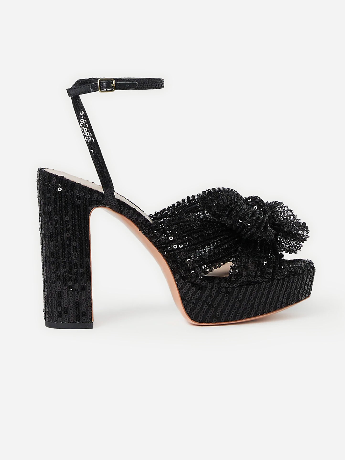 Loeffler Randall Women's Natalia Sequin Bow Platform Sandal - Saint Bernard