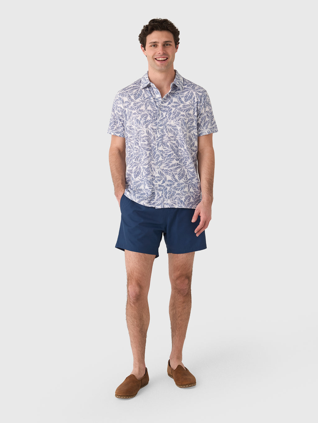 Bermies Men's Navy Calm Crest Swim Trunk - Saint Bernard