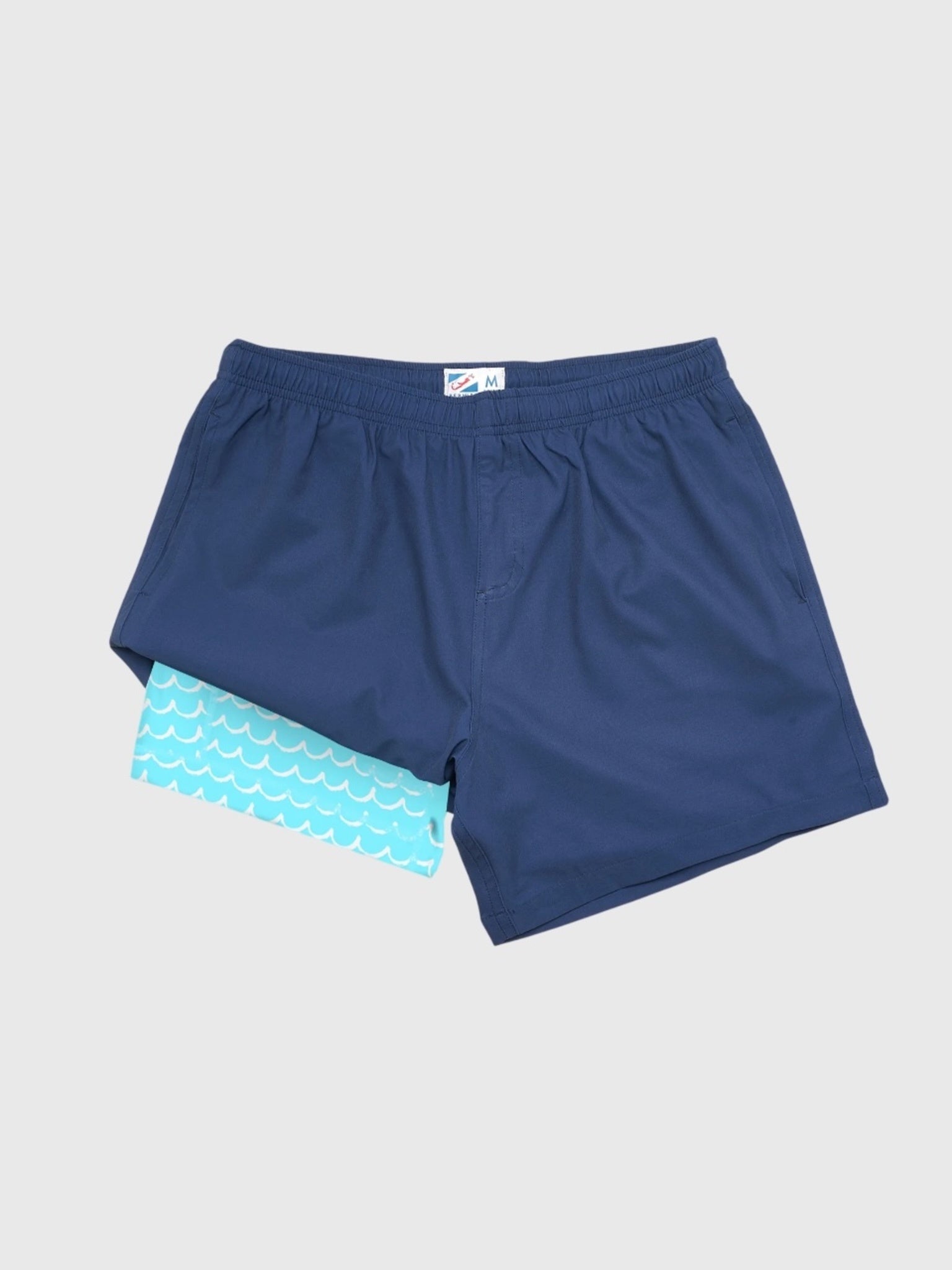 Bermies Men's Navy Calm Crest Swim Trunk - Saint Bernard