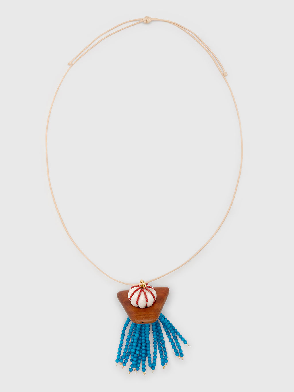 Timeless Pearly Blue Beaded Tassel Necklace - Saint Bernard