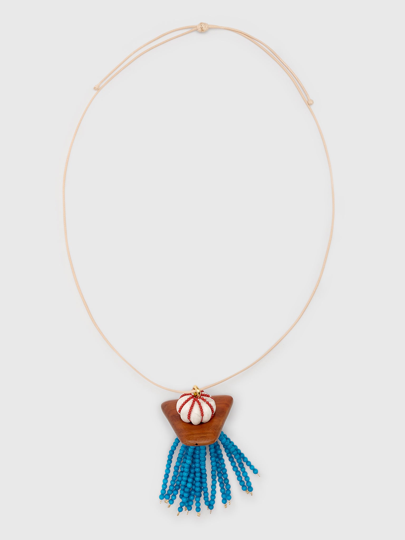 Timeless Pearly Blue Beaded Tassel Necklace - Saint Bernard