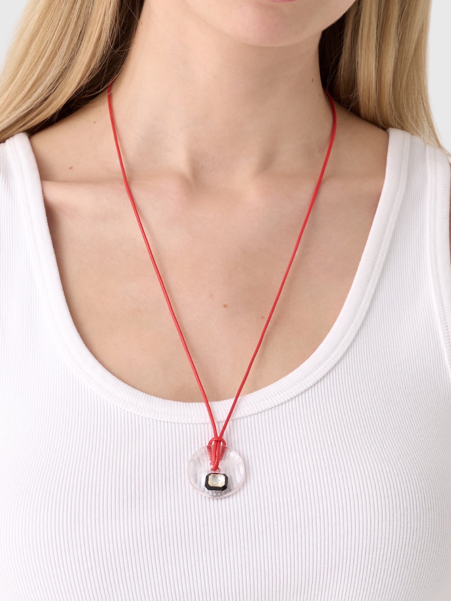 Timeless Pearly Glass Donut Necklace - Saint Bernard
