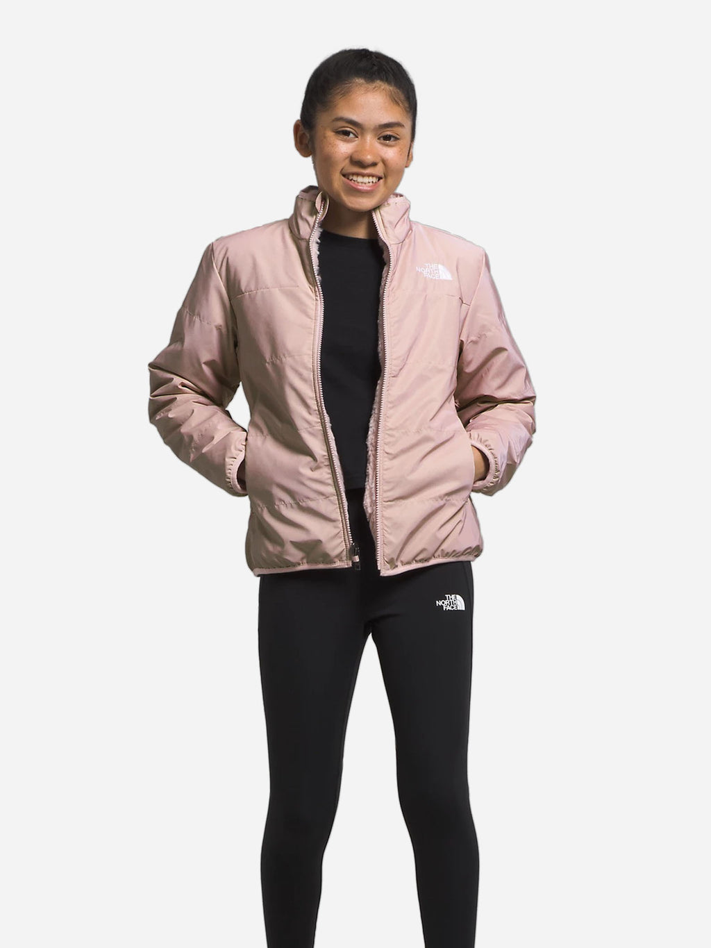 The North Face Girls' Reversible Mossbud Jacket - Saint Bernard