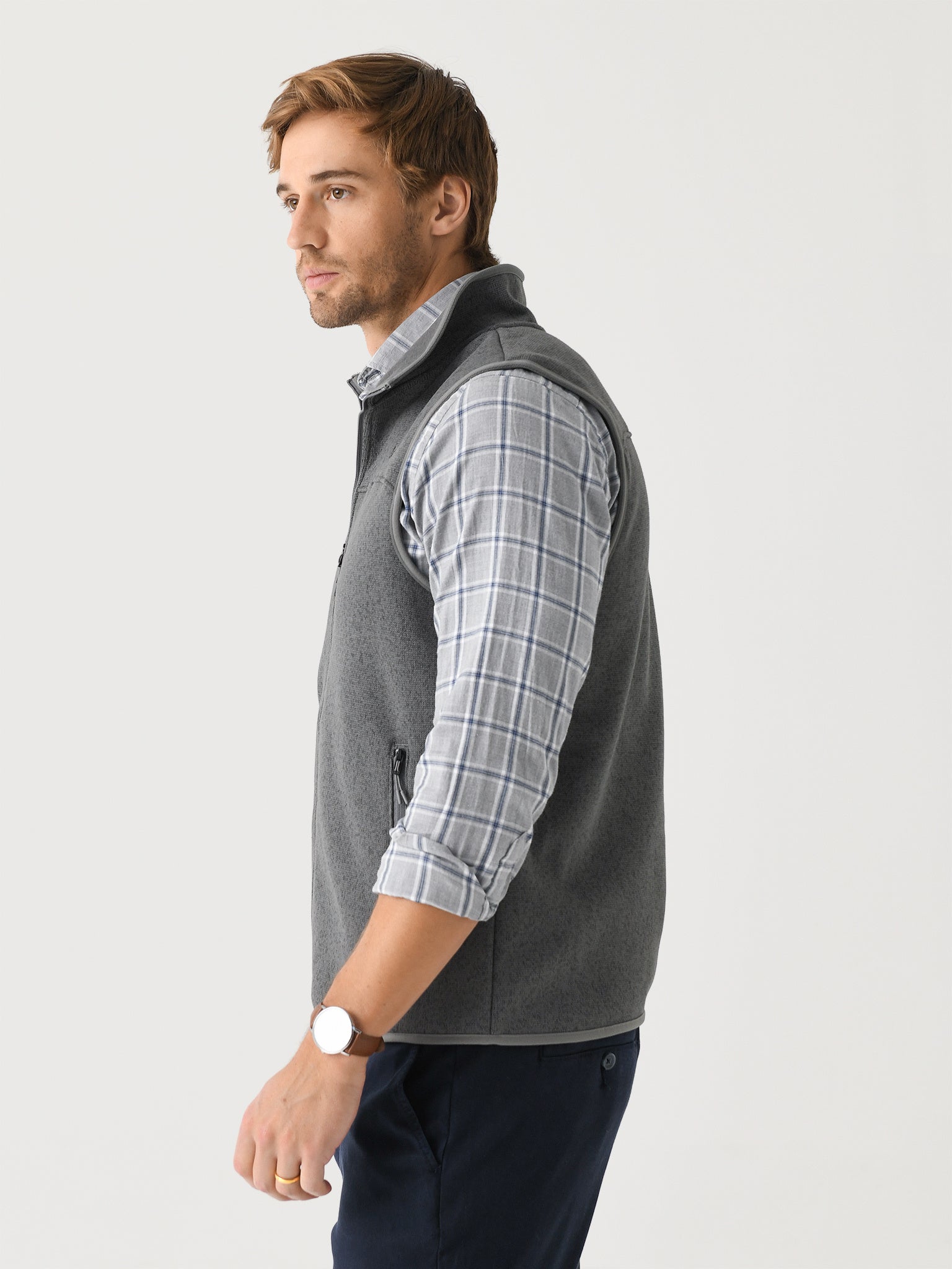 north face vest with dress shirt The North Face NF0A3LGZ Ridgewall Soft Shell Vest