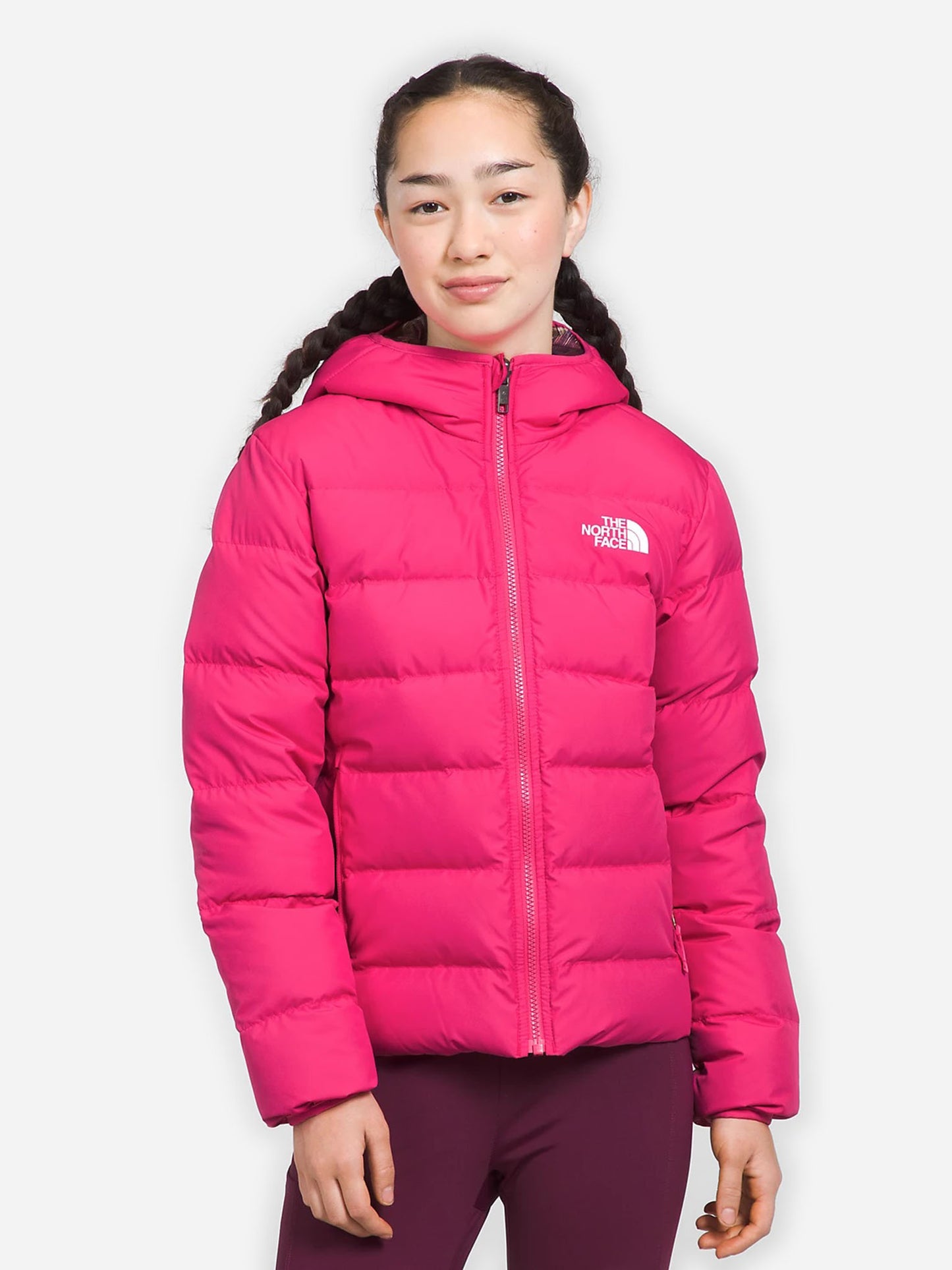 The North Face Girls' Reversible North Down Hooded Jacket