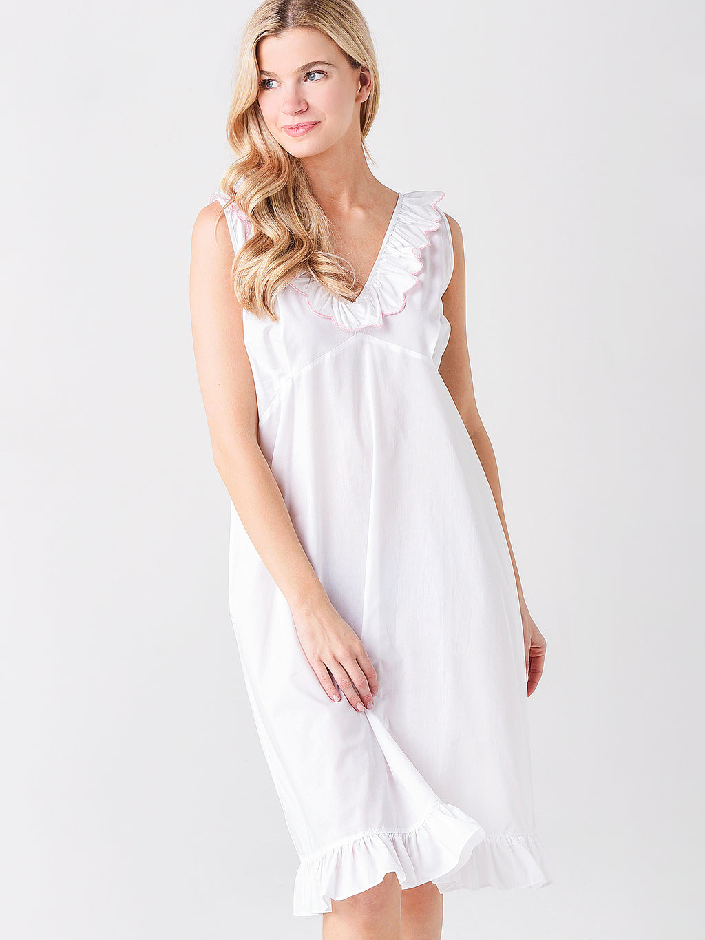 Lenora Women's Josie Ruffle Nightgown - Saint Bernard