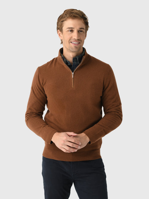 Nicoló Men's Cashmere Quarter-Zip Pullover