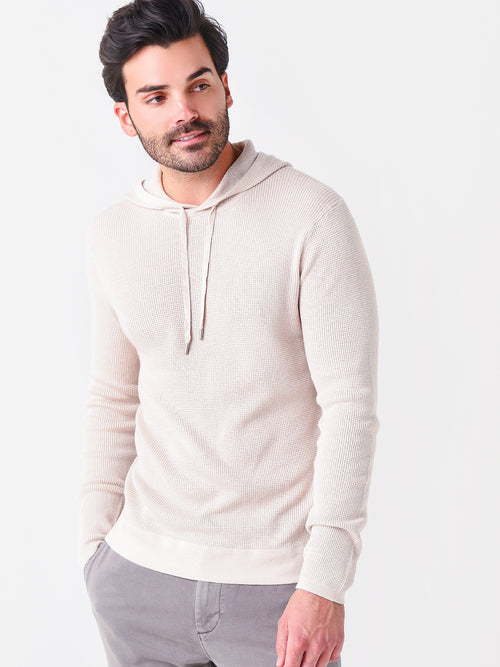 Naadam Cashmere Men's Waffle Stitch Pullover Hoodie