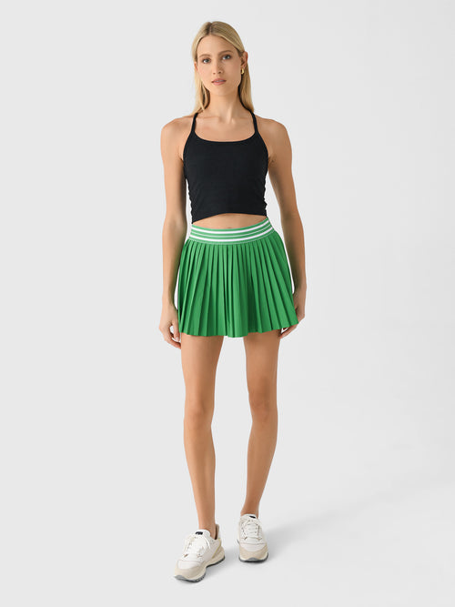 Beyond Yoga Women's If You Pleats Tipped Elastic Mini Skirt