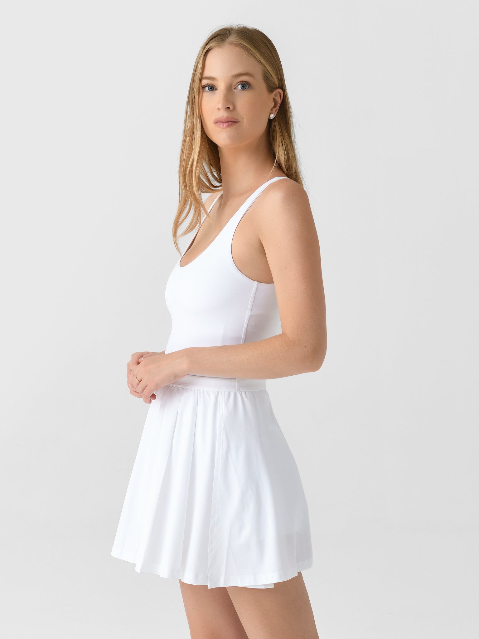 white yoga dress Beyond Spacedye Essence - Cloud this above Amazon.com: Beyond Yoga Women's Midweight