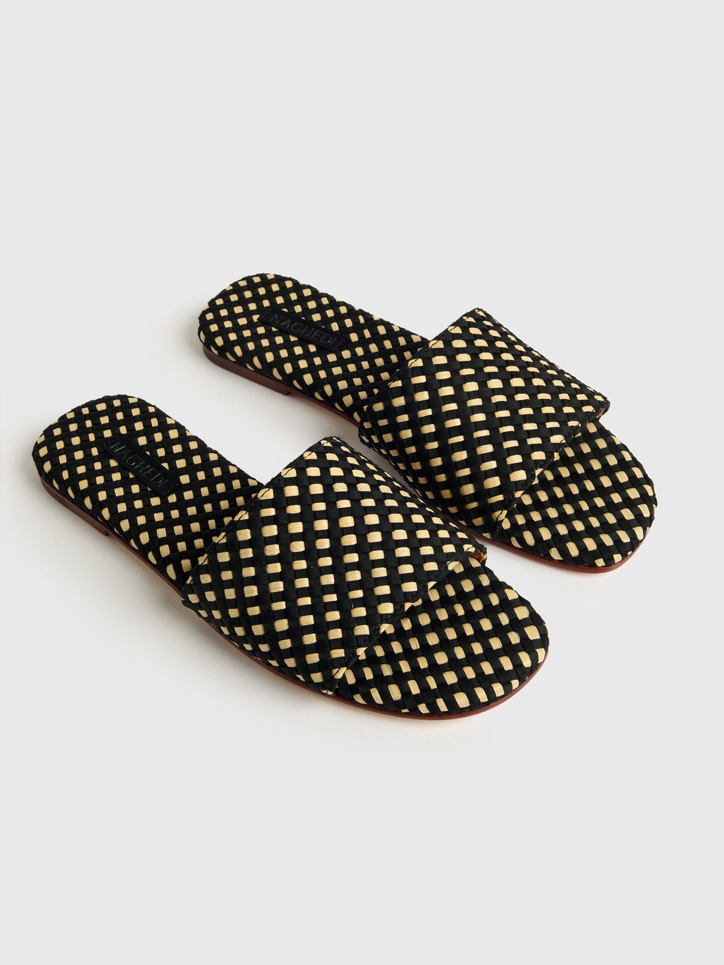 Naghedi Women's St. Barths Raffia Slide Sandal - Saint Bernard