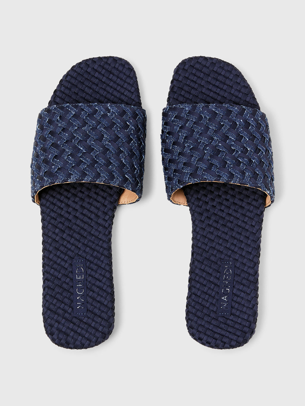 Naghedi Women's St. Barths Double Weave Slide Sandal - Saint Bernard