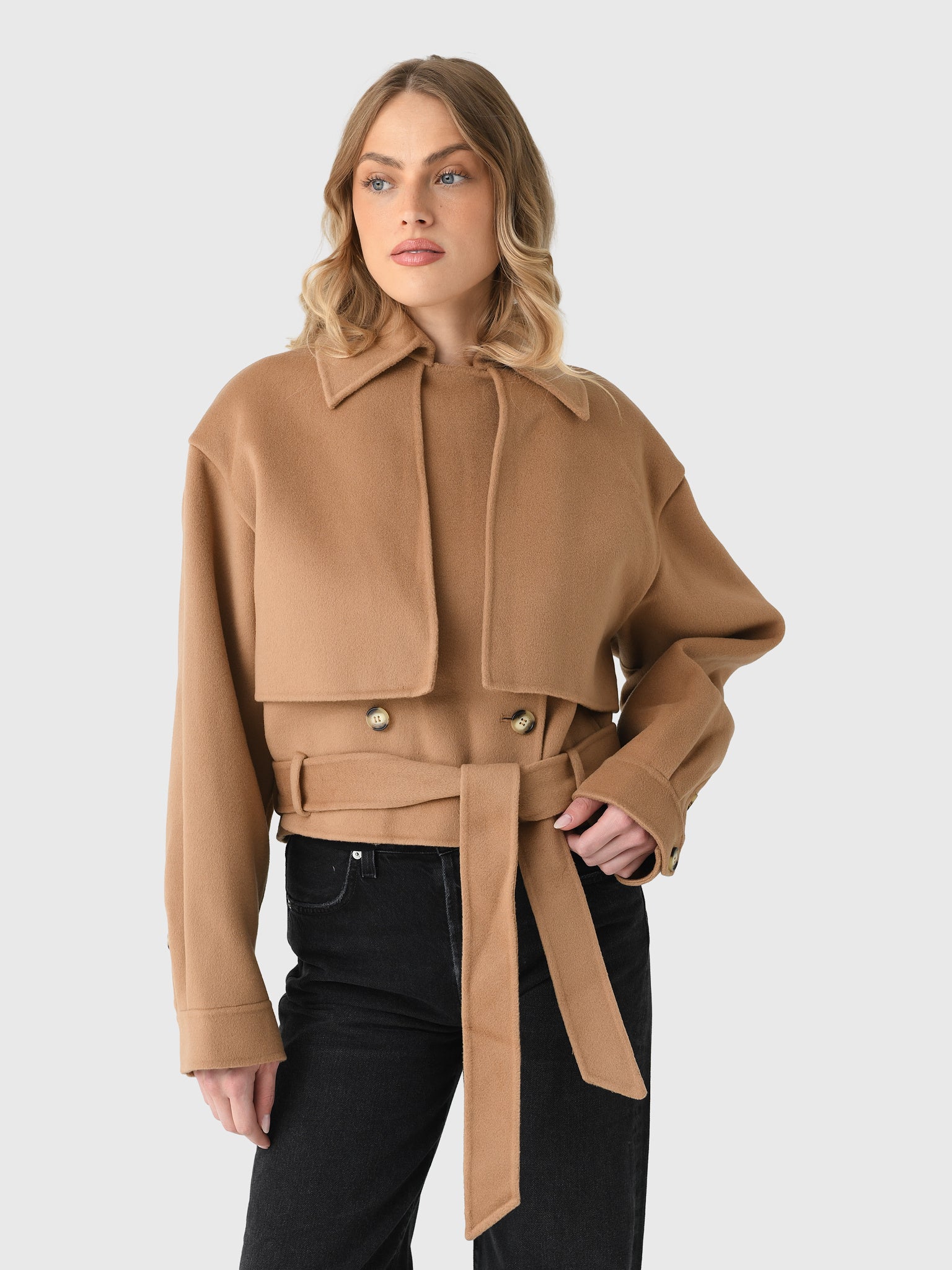 Nanushka Women's Satoyo Wool Silk Jacket - Saint Bernard